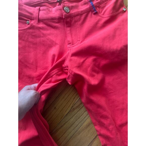Coogi Red Stretch Skinny Jeans w/ Gold Hardware – Women’s 7/8 - Picture 5 of 11